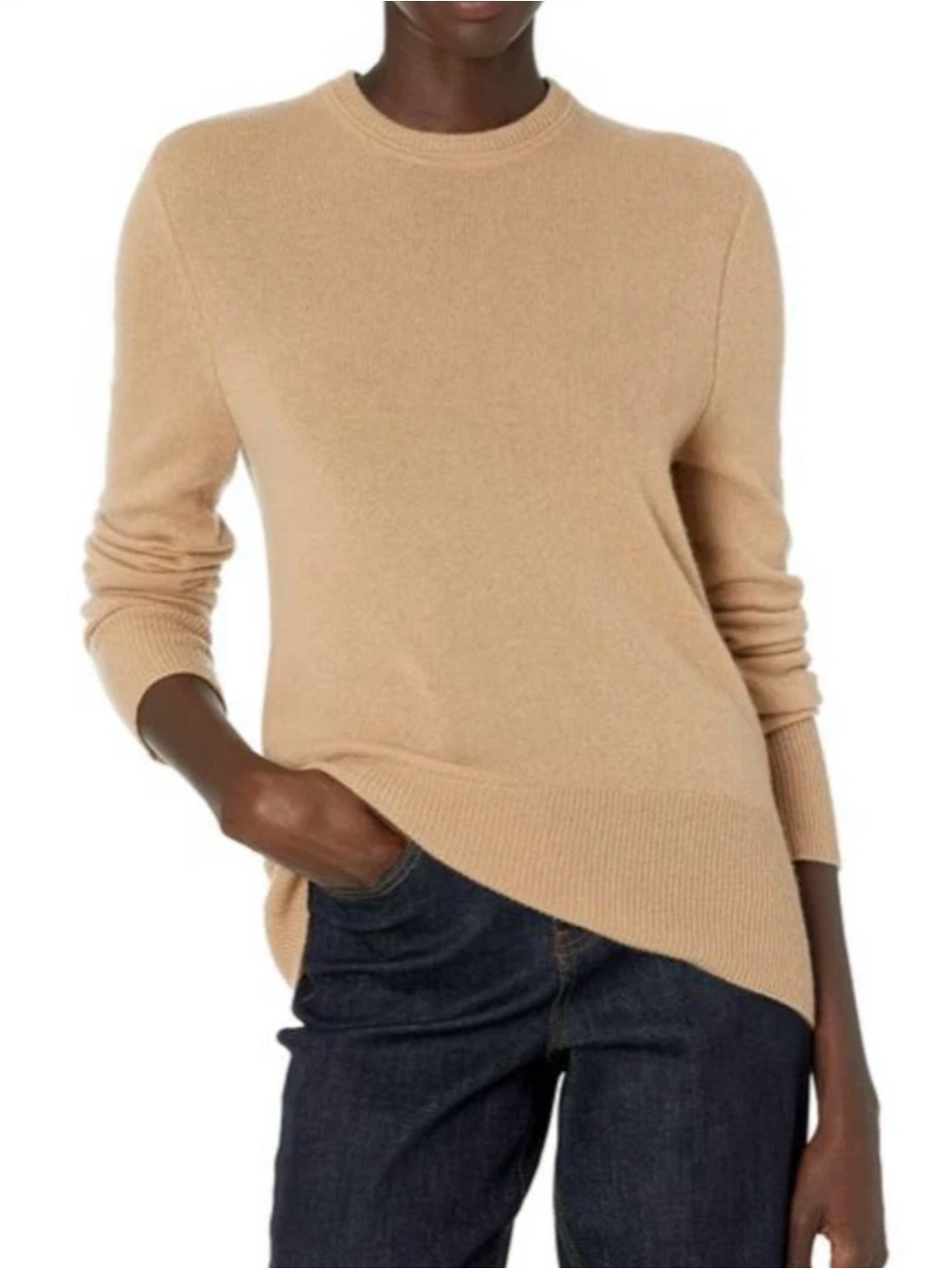 Equipment Femme Sanni 100% Cashmere Crewneck Sweater Camel Womens M